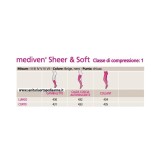 Medi - Mediven Sheer & Soft - Calze compressive medicali classe 1, punta chiusa - AT Collant