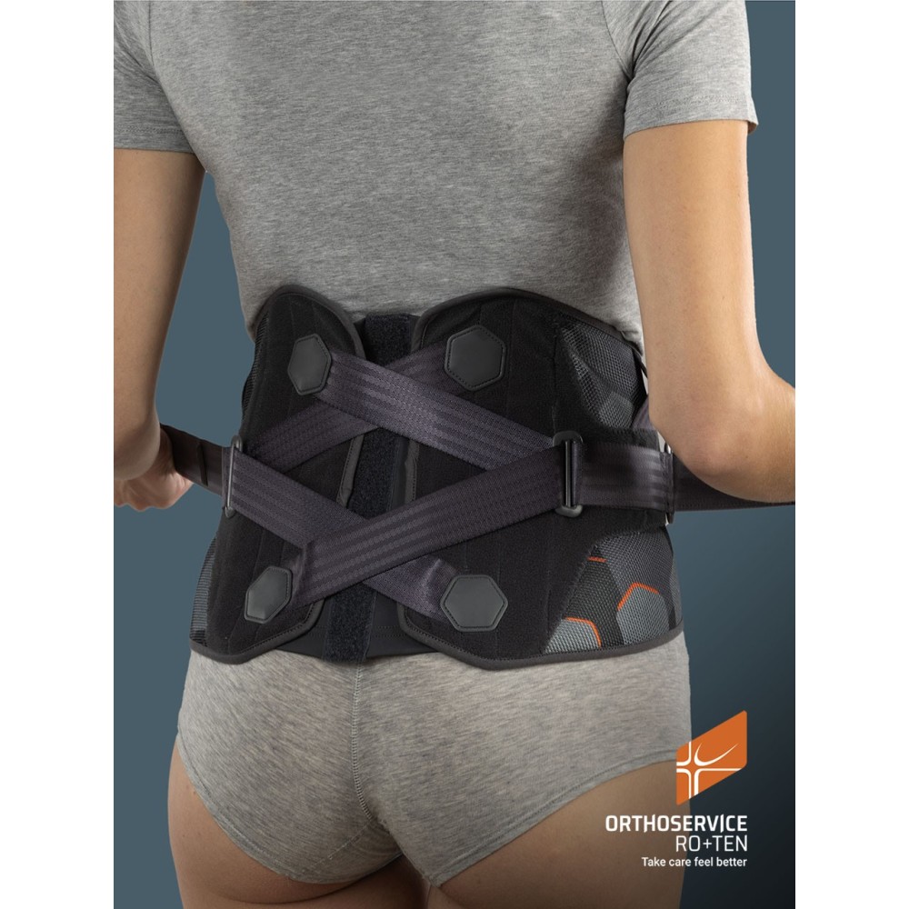 Ro+Ten - Lumbopull 70 - Corsetto basso in tessuto rigido con tiranti a trazione facilitata