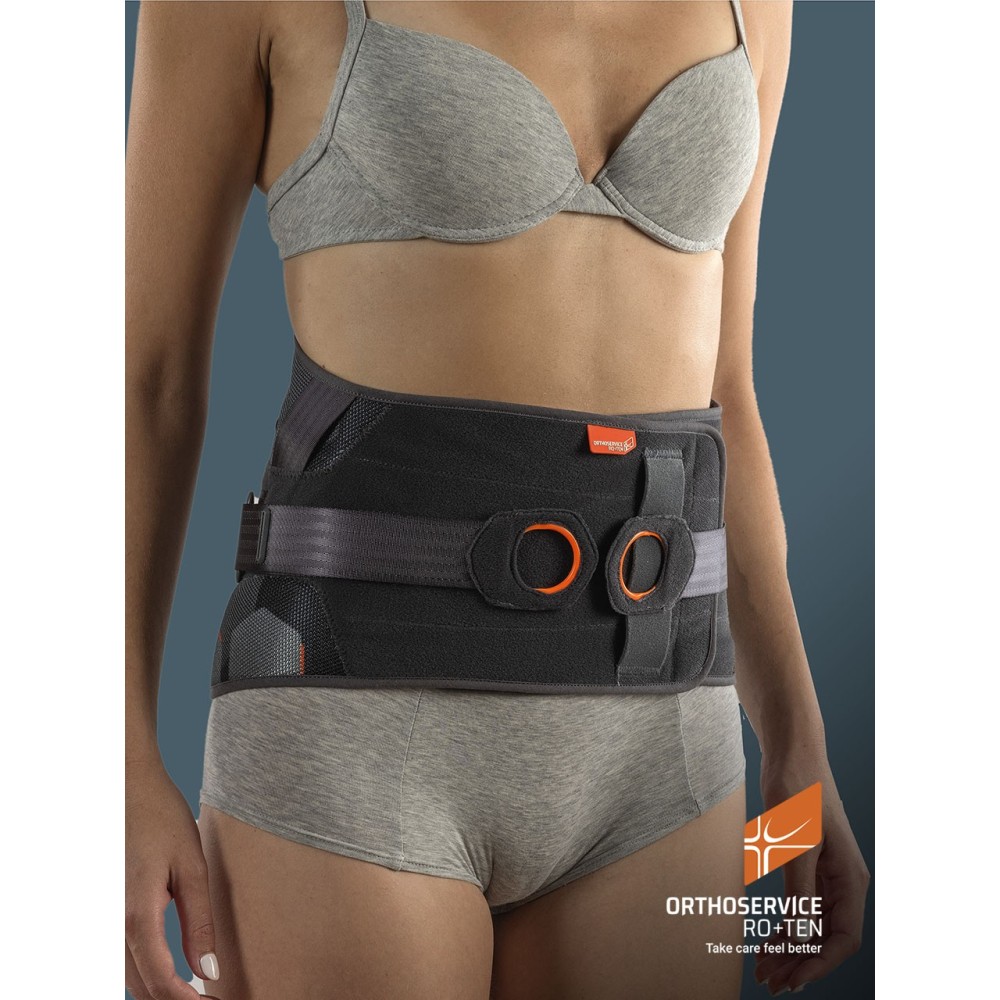 Ro+Ten - Lumbopull 70 - Corsetto basso in tessuto rigido con tiranti a trazione facilitata
