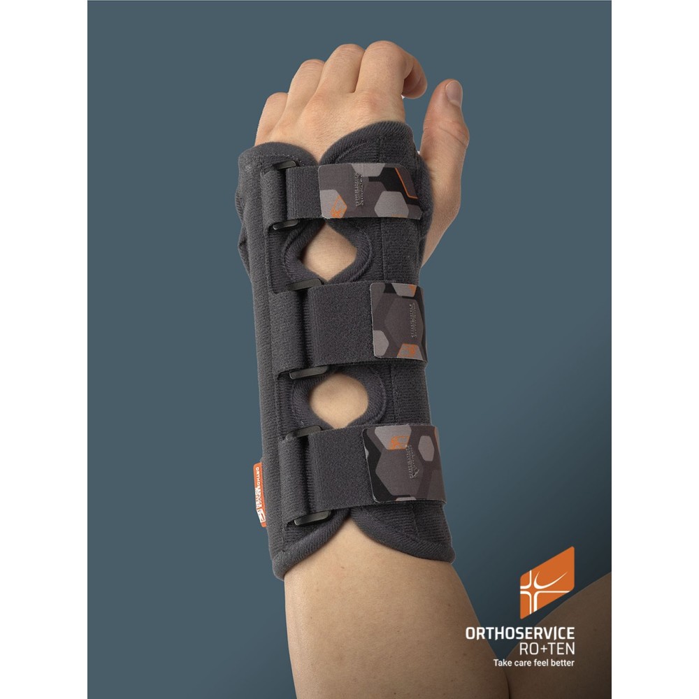 Ro+Ten - UniCarpo 19 - Immobilizzatore corto per polso apribile con stecche rigide modellabili