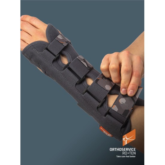 Ro+Ten - UniCarpo 21 - Immobilizzatore lungo per polso apribile con stecche rigide modellabili