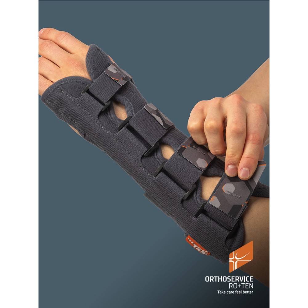 Ro+Ten - UniCarpo 21 - Immobilizzatore lungo per polso apribile con stecche rigide modellabili