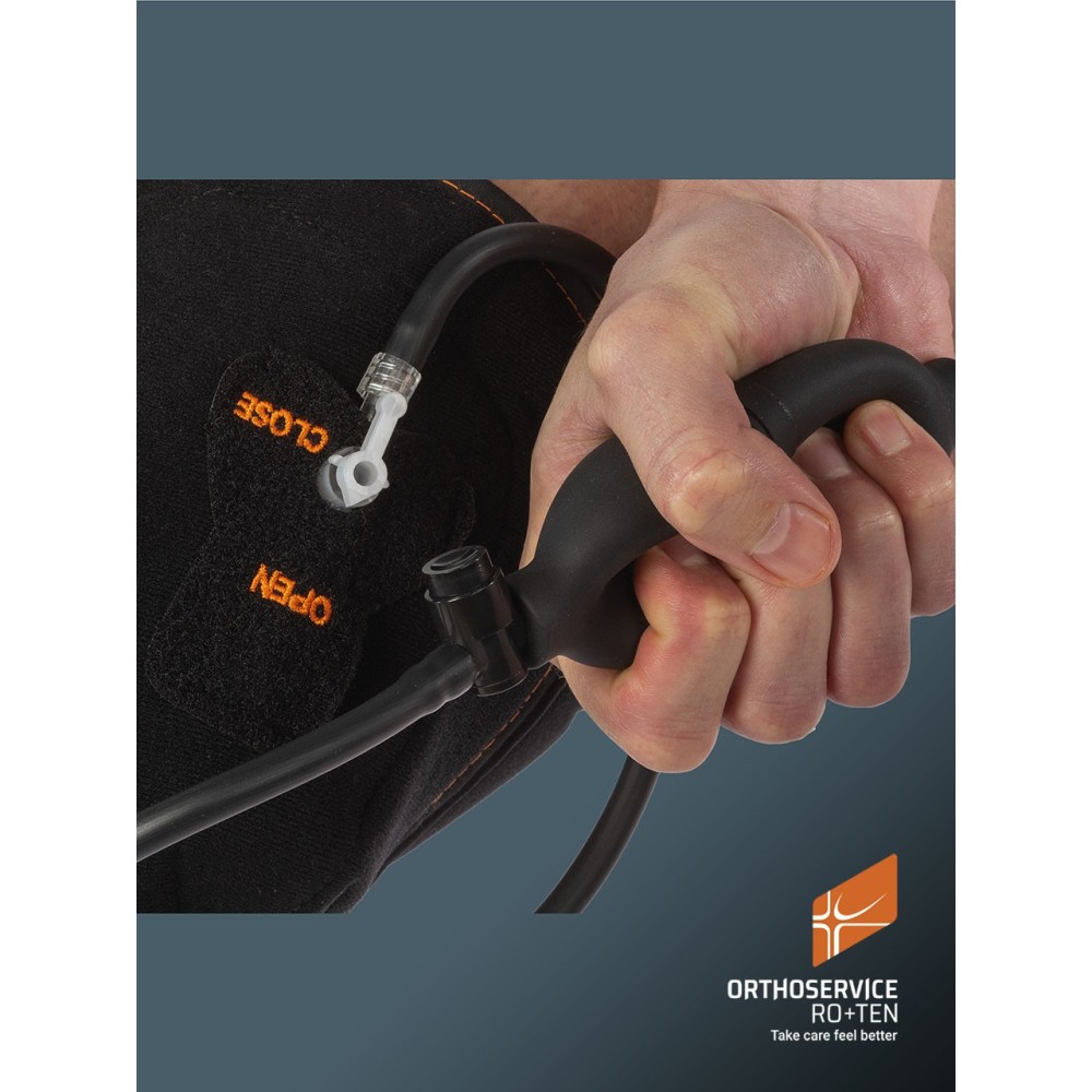 Ro+Ten - GenuPolar Pro - Ortesi di ginocchio con aste articolate e accessori per compressione e raffreddamento