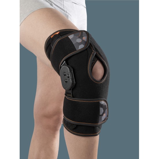 Ro+Ten - GenuPolar Pro - Ortesi di ginocchio con aste articolate e accessori per compressione e raffreddamento