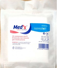 Med's - Farma TNT - Compresse sterili in tessuto non tessuto per medicazione (25 pezzi)