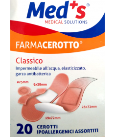 Med's - FarmaCerotto - Classico cerotto strip polietilene assortiti (20 pezzi)
